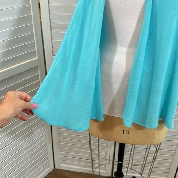 Chico’s Turquoise Blue Lightweight Cardigan Size 2 Large Size 12 - Picture 8 of 16
